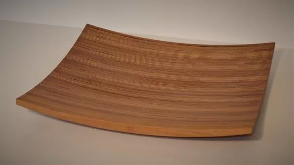 Holzschale Attrito 33x33 cm in Buche Furnierschichtholz, geölt