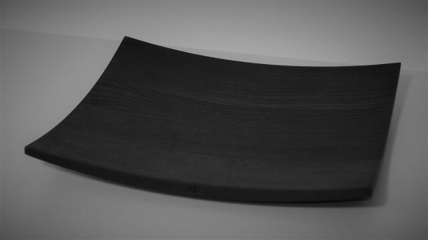 Holzschale Attrito 33x33 cm in Esche schwarz, geölt